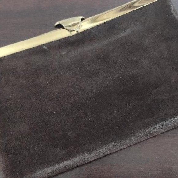 Brown Suede Clutch - Picture 1 of 4